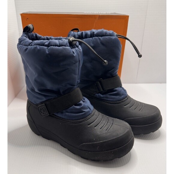 NORTHSIDE 3M Thinsulate Boys Snow Boots  Black Blue Size US 5 EU 37 (Box 15) - Picture 1 of 10